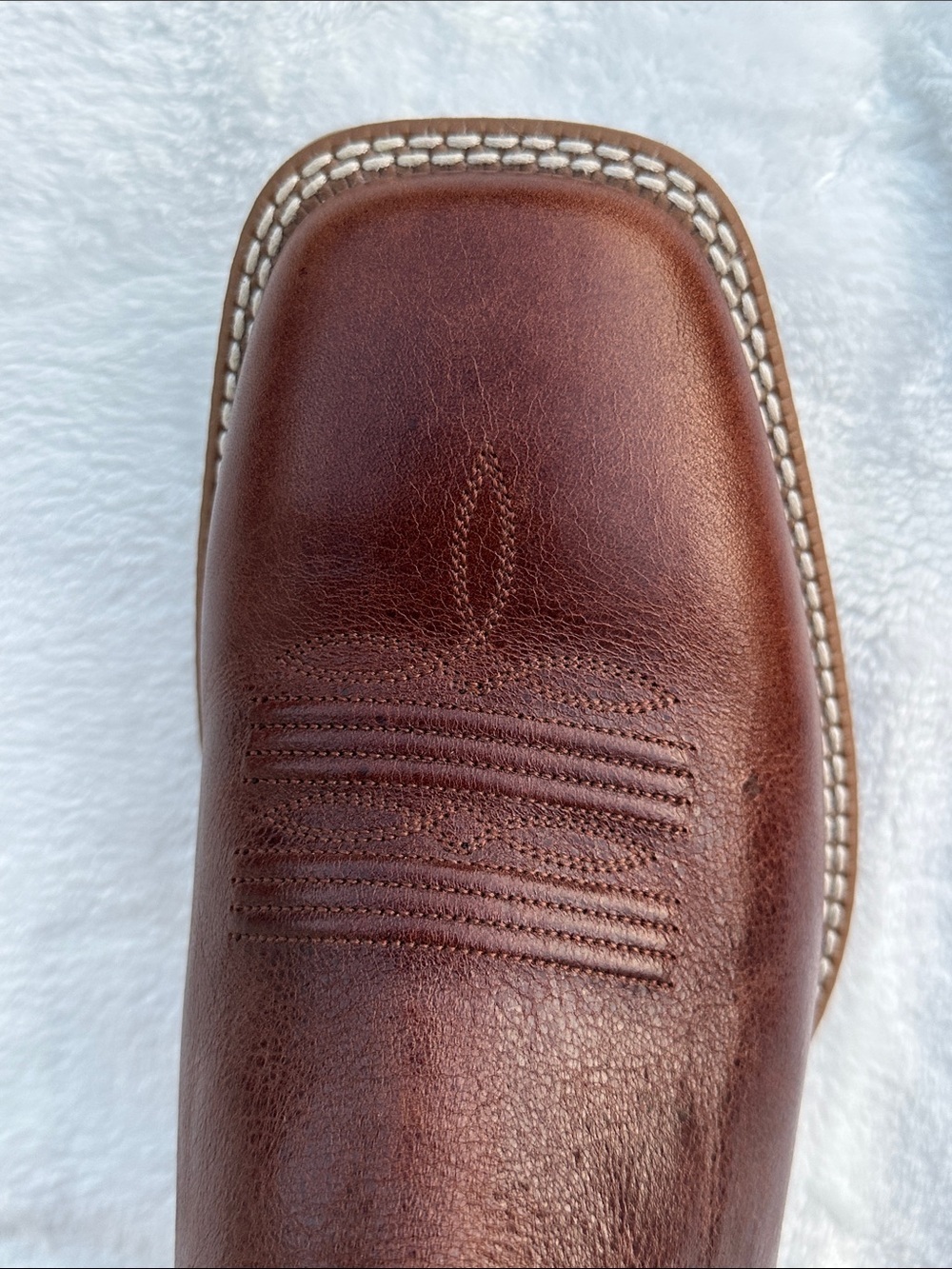 ARIAT Men’s Brown Leather Western Boots Dark Navy Embroidered Shaft Sz 13D NWT - Picture 13 of 15